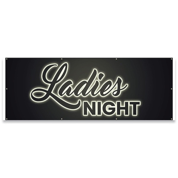 Signmission Ladies Night Banner Concession Stand Food Truck Single Sided B-96-30096 - main